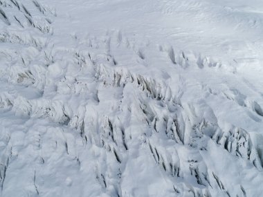 Çin 'in Tibet kentindeki fosil buzulların havadan görünüşü