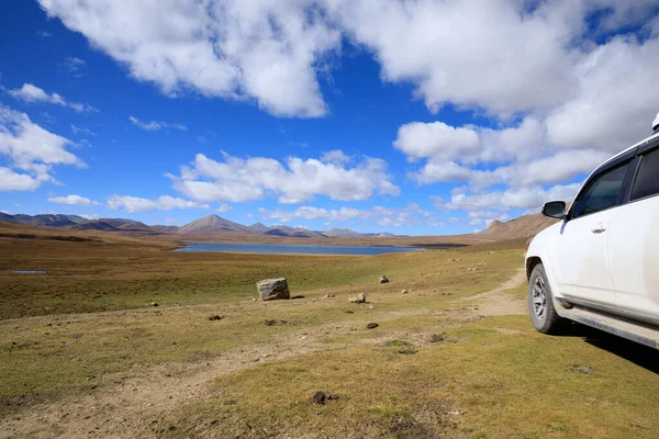 Conduite Voiture Hors Route Tibet Chine — Photo