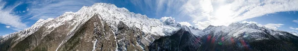 Panorama Vista Aerea Belle Montagne Neve Sichuan Cina — Foto Stock