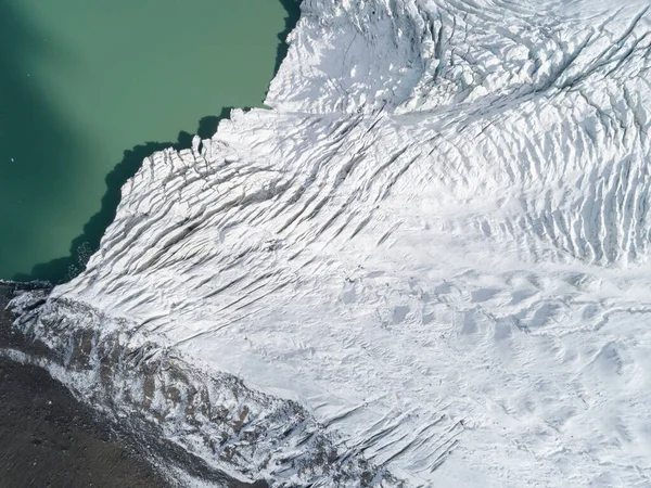 Αεροφωτογραφία Του Παγετώνα Απολιθωμάτων Στο Θιβέτ Κίνα — Φωτογραφία Αρχείου