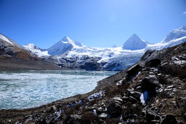 Gletsjerlagune Tibet China — Stockfoto
