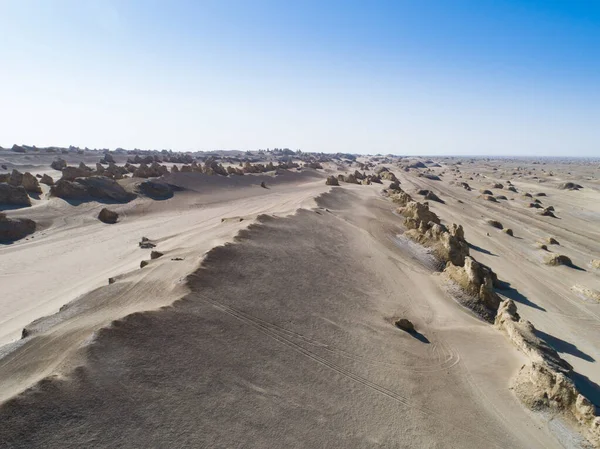 Yardang Landschaft Westen Chinas — Stockfoto