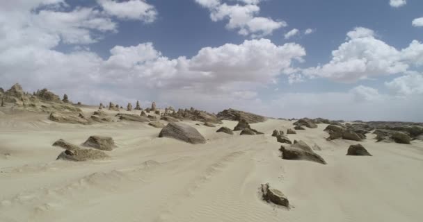 Yardang Landform Landscape West China — Stock Video