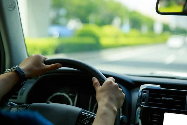 Carro Condução Rua Cidade — Fotografia de Stock