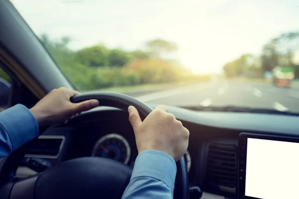 Řidičské Auto Městské Ulici — Stock fotografie