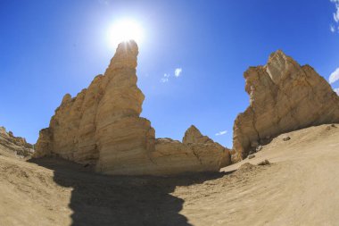 Çin 'in batısındaki yardang arazisi