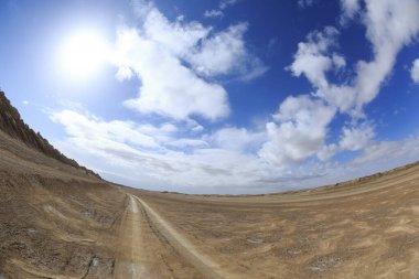 Çin 'in batısındaki yardang arazisi