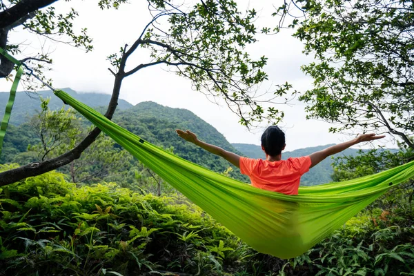 Relajante Hamaca Selva Tropical Verano — Foto de Stock