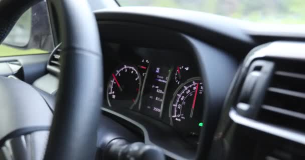 Vista Del Interior Del Coche Concepto Conducción Del Coche — Vídeos de Stock