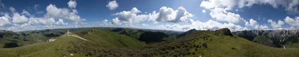 Vue Panoramique Paysage Montagne Haute Altitude Sous Ciel Bleu — Photo