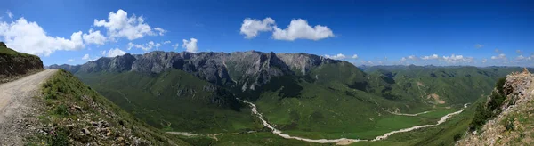 Vue Panoramique Paysage Montagneux Des Prairies Haute Altitude — Photo