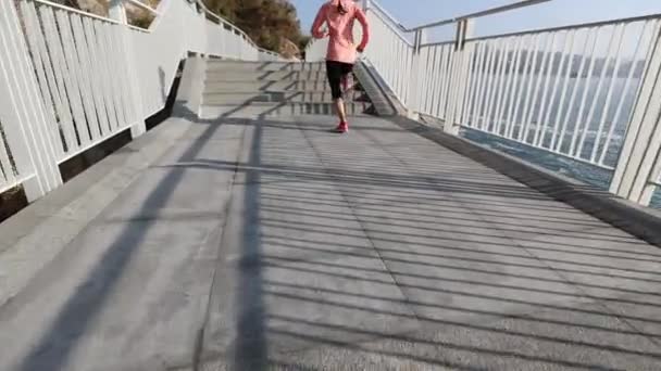 Esporte mulher correndo — Vídeo de Stock