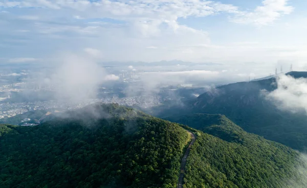 Aerial View Mountain Landscape Shenzhen City China — Stock Photo, Image