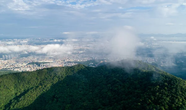 Αεροφωτογραφία Του Τοπίου Στο Βουνό Shenzhen Πόλη Κίνα — Φωτογραφία Αρχείου