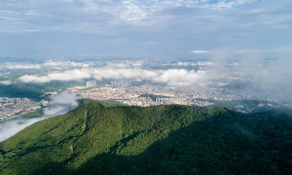 Αεροφωτογραφία Του Τοπίου Στο Βουνό Shenzhen Πόλη Κίνα — Φωτογραφία Αρχείου