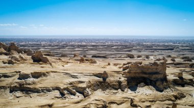 Çin 'in batısındaki yardang arazisi