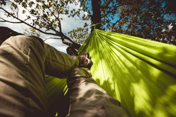 Ontspannen Hangmat Tropisch Bos — Stockfoto