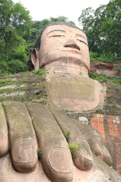 Büyük Buda heykeli leshan, sichuan, Çin — Stok fotoğraf