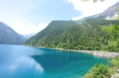 Jiuzhaigou national park in china clipart