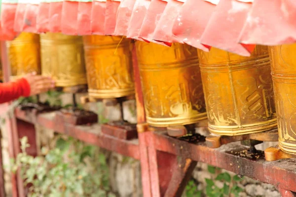 Tibetan Prayer Wheels — Stock Photo, Image