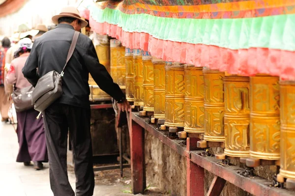 Tibetské modlitební mlýnky — Stock fotografie