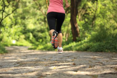 orman yolu çalışan kadın