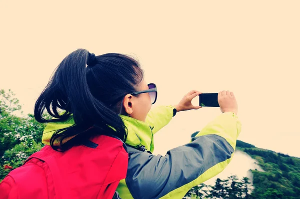 Photographe prenant des photos au Tibet — Photo