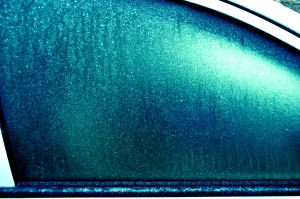 Замороженный автомобиль лобовое стекло — стоковое фото