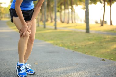 tropikal Parkı'nda çalışan runner atlet.