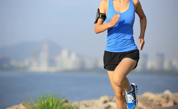 Runner atleet uitgevoerd — Stockfoto