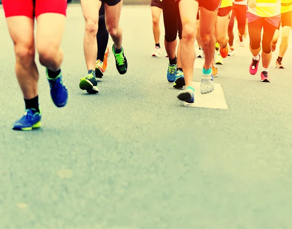 Marathon athletes competing in fitness — Stock Photo, Image