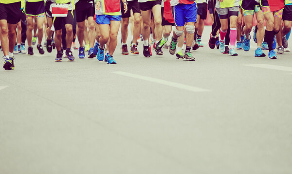 Marathon athletes competing in fitness