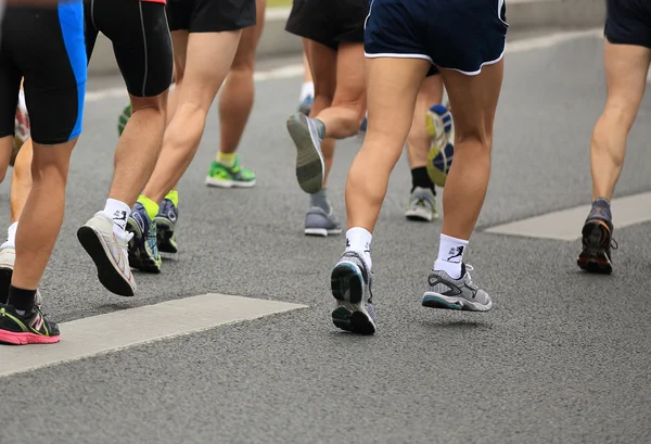 Maraton sportolók versenyben a fitness — Stock Fotó