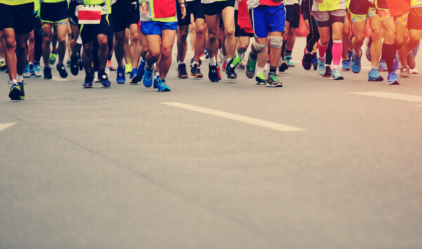 Marathon athletes competing in fitness