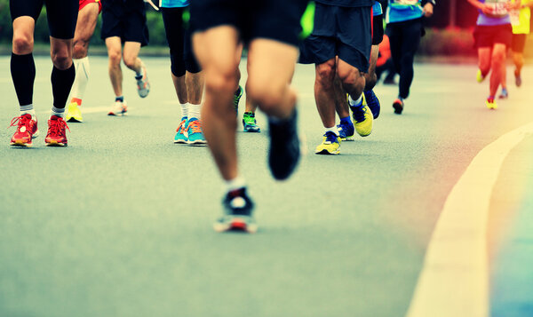 Marathon athletes competing in fitness