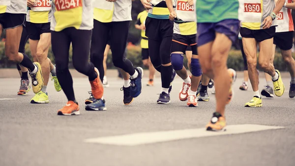 Atleti maratoneti in gara di fitness — Foto Stock