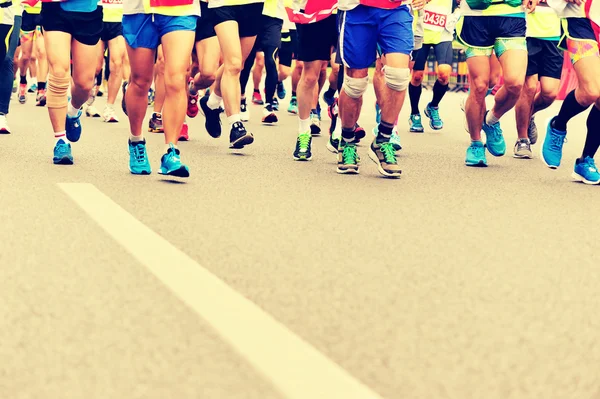 Maraton sportolók versenyben a fitness — Stock Fotó