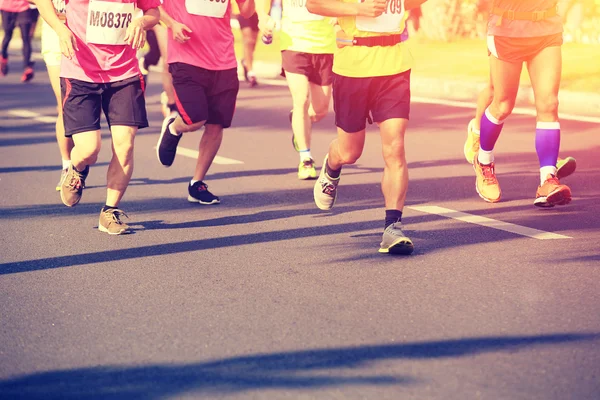 Maraton sporcular Fitness konusunda rekabet — Stok fotoğraf