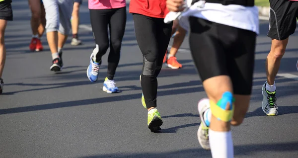 Atleti maratoneti in gara di fitness — Foto Stock