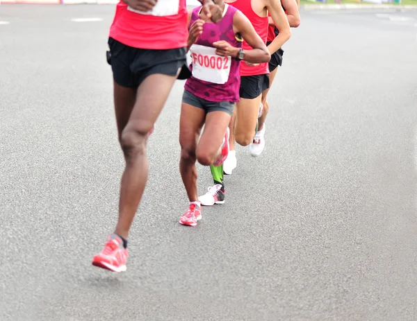 Marathon athletes competing in fitness — Stock Photo, Image