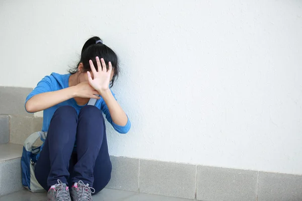 Upset asian woman — Stock Photo, Image