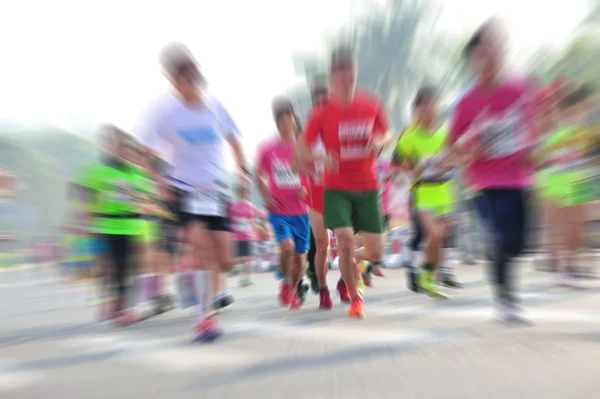 Marathon athletes competing in fitness — Stock Photo, Image