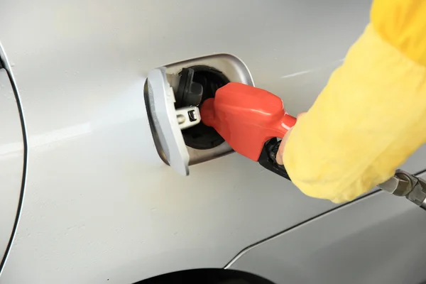 Refueling car with gasoline — Stock Photo, Image