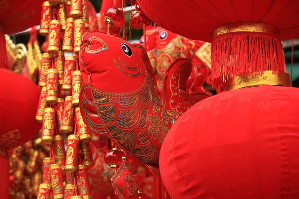 Chiński Nowy Rok Wystrój Latarnie — Zdjęcie stockowe