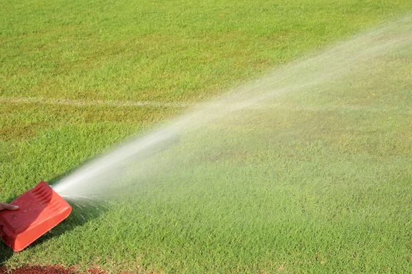 Stade de gazon d'irrigation — Photo