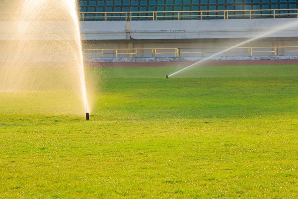 관개 잔디 경기장 — 스톡 사진