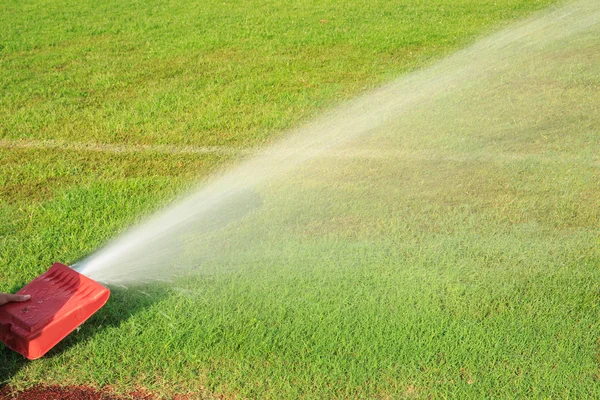 Irrigation turf stadium — Stock Photo, Image