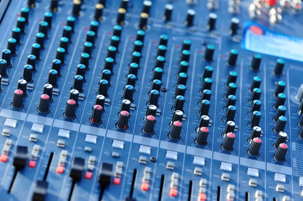 Audio mixer buttons — Stock Photo, Image