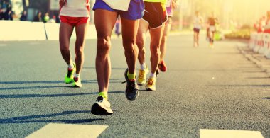Marathon running race clipart