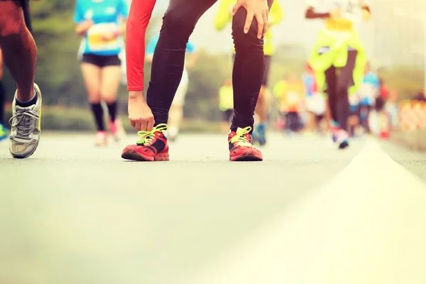 Maratona corrida de corrida — Fotografia de Stock